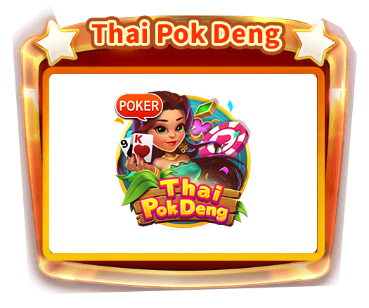 Hình ảnh trò chơi Thai Pok Deng tại ST666 Casino Việt Nam, nhân vật nữ xinh đẹp cầm bài Poker và chip, thể hiện phong cách năng động và vui nhộn.